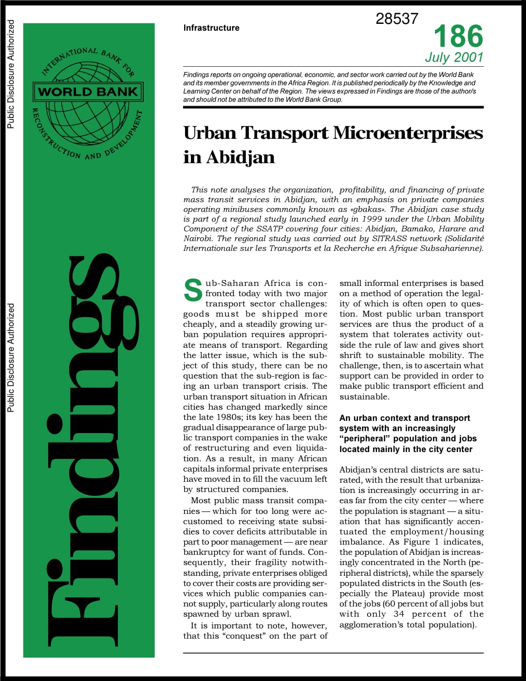 Urban Transport Microenterprises in Abidjan · Banque mondiale, 2001, CC BY 3.0 IGO.